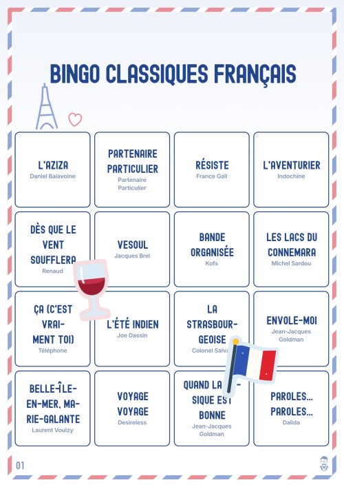Bingo Classiques Français